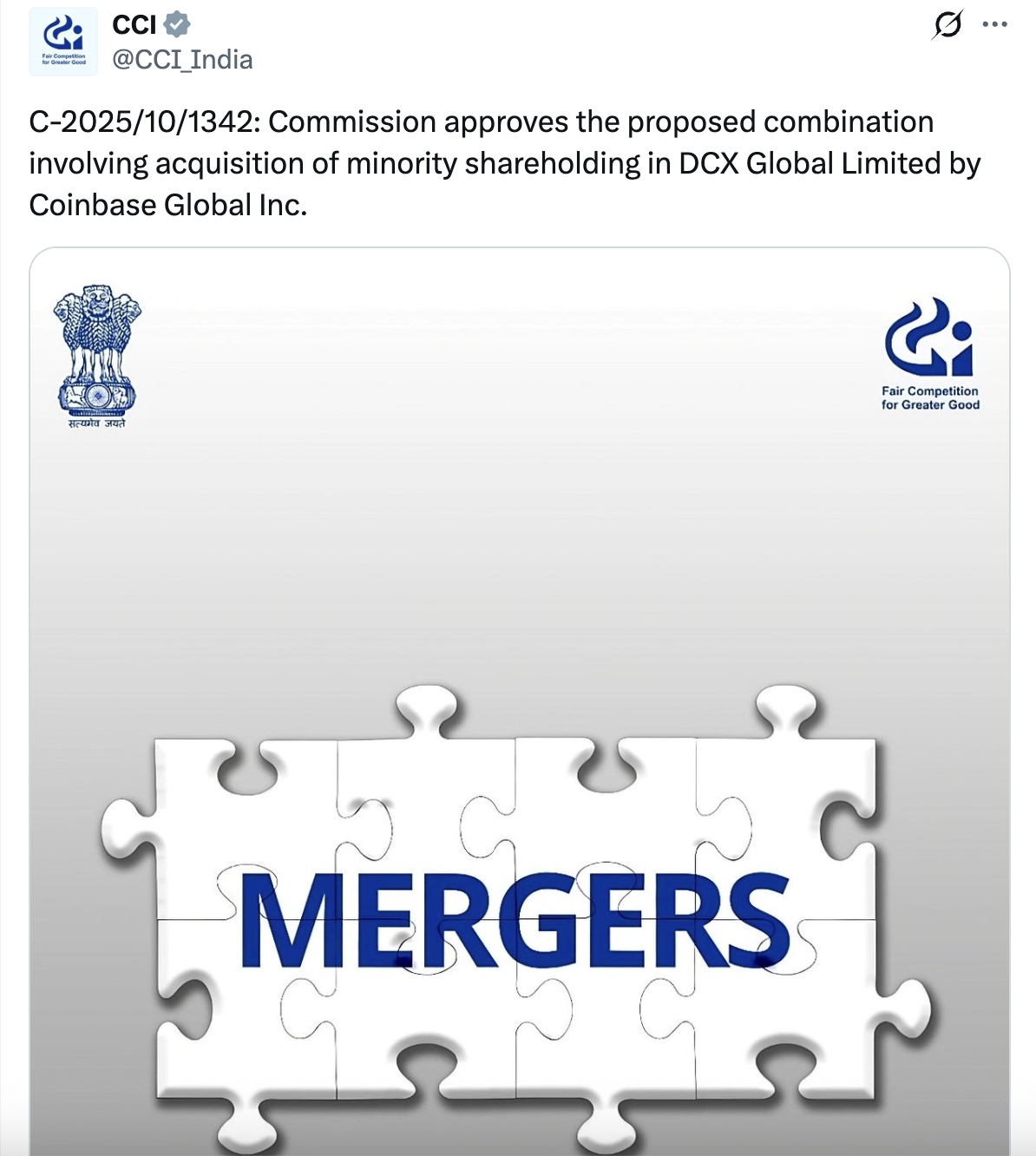 Ấn Độ "bật đèn xanh" cho Coinbase mua cổ phần của sàn CoinDCX 4 Screenshot at Dec 18 11 53 44