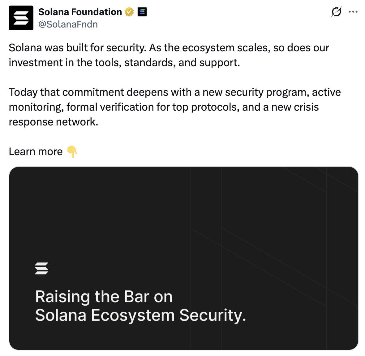 Solana Foundation ra mắt STRIDE nhằm siết chặt bảo mật hệ sinh thái 4 Screenshot at Apr 07 17 39 47